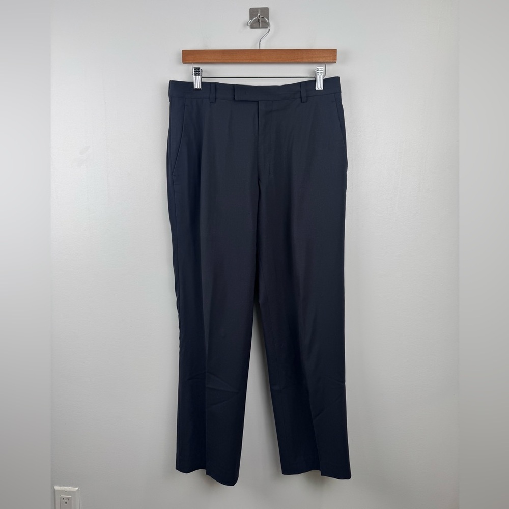 Yves Saint Laurent Men Wool Blend Navy Blue Trouser Size 40 (31" Waist)